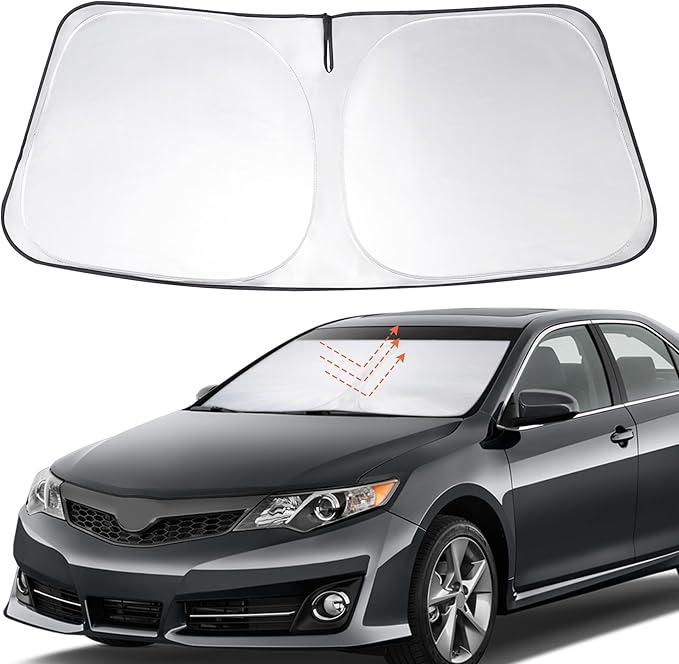 Windshield Sun Shade Custom Fit 2012 2013 2014 2015 2016 2017 Toyota Camry Accessories Foldable Window Sunshade Sun Blocker Protect Car from Sun Rays & Heat Damage