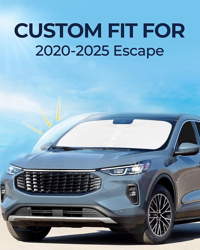 for Ford Escape 2020-2025 Car Window Shades, 8pcs Privacy Sun Shade Set for Front Windshield Side and Rear Windows, Full Window Covers Keeps Vehicle Cool for Camping Napping