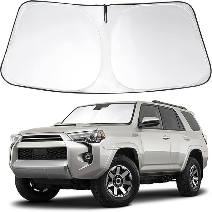Windshield Sun Shade Custom Fit 2010-2023 2024 2025 2026 Toyota 4Runner Accessories Foldable Front Window Sunshade Sun Protection Keeps Car Cool