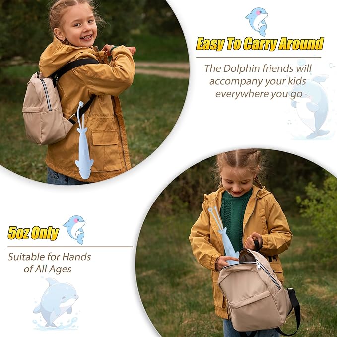 Teprewes Dolphin Outdoor Kid's Flashlight Rechargeable, Led Flashlight, Fun and Lightweight Kid Flashlight Suitable for Camping and Outdoor Exploration, Dog Walking, Birthday Gift