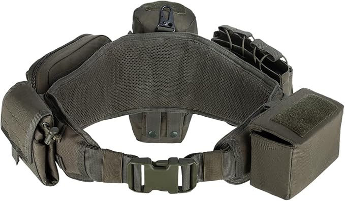 YAKEDA Tactical Battle Belt Duty Belt Law Enforcement Utility Belt Police Belt Set 5 PCS