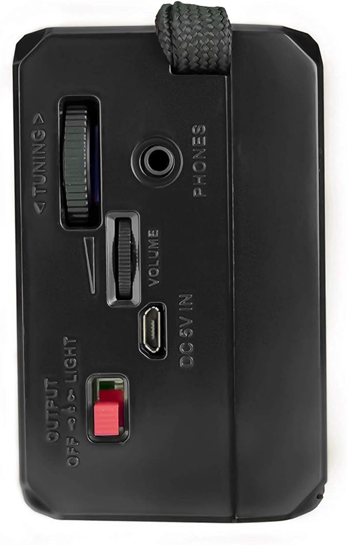 QFX R-37 6-Band (AM, FM, SW1 - SW4) Bluetooth LED Flashlight Solar Radio (2021 Model)