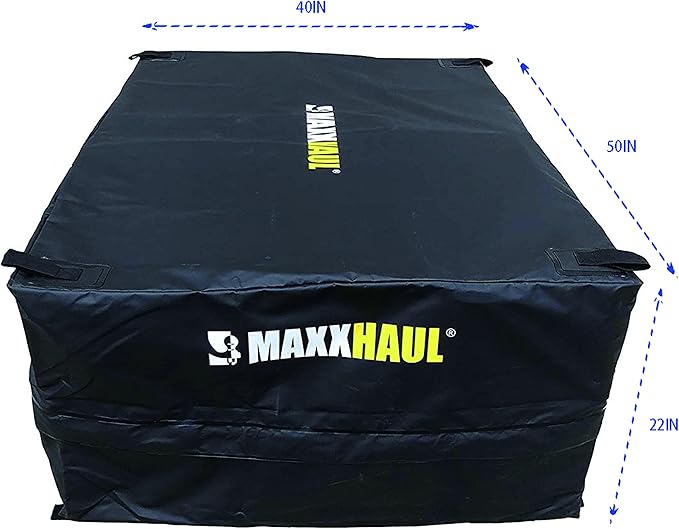 MaxxHaul Truck Bed Cargo Bag - 26 Cu. Ft. Heavy Duty Waterproof Carrier for Pickup Trucks & SUVs - 50"x40"x22" - Includes Bungee Cords (50130)
