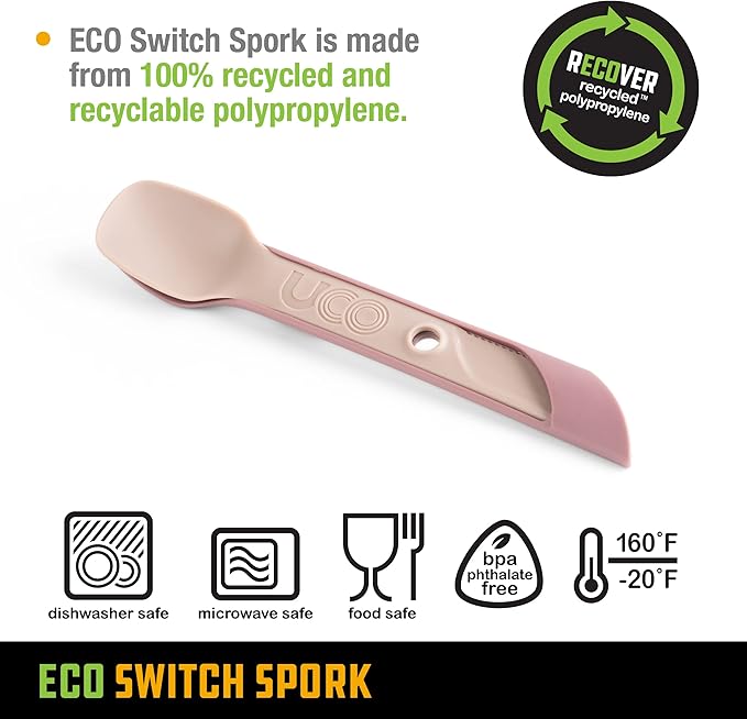UCO Recycled ECO Switch Spork 2-Piece Integrated Camping Utensil Set