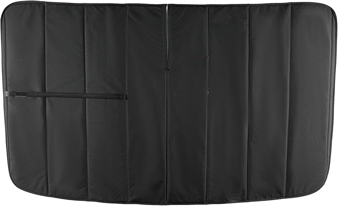 Extra-Thick Insulated Front Windshield Cover for 2015-2026 Ford Transit Medium and High Roof Vans, Blackout Privacy Sun Shades for Stealth Camping – Dark Gray