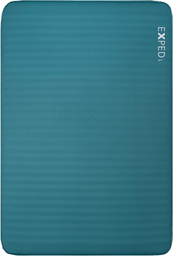 Exped MegaMat Duo Queen - Self Inflating Soft Car Sleeping Mat, 4” Foam Pad, Pump Included
