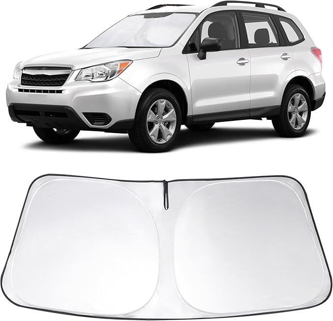 Windshield Sun Shade Custom Fit 2014 2015 2016 2017 2018 Su- baru Forester Accessories Foldable Sunshade Sun Blocker Front Window Shades Covers Keep Car Cooler