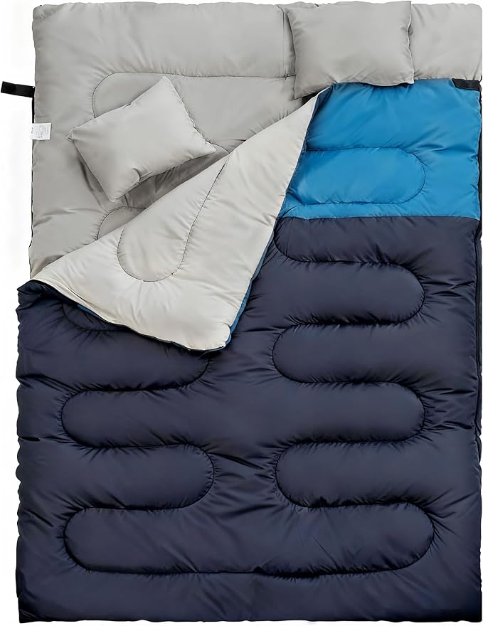 Elevon Sleeping Bag for Adults Teens Kids Cold Warm Weather, Portable Waterproof & Lightweight, Compact with Compression Sack, for 3-4 Seasons Camping, Backpacking, Hiking, Travel, Indoors Outdoors
