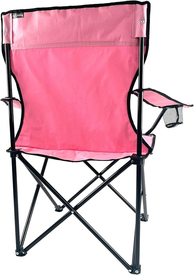 Folding Portable Outdoor Camping Chair[Large] (Pink)