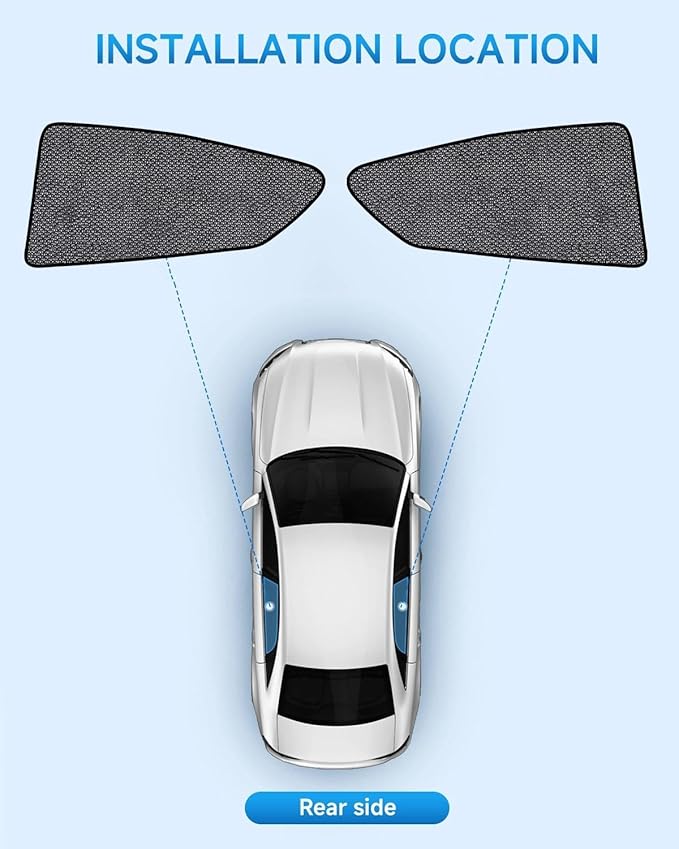 Car Window Shades for Toyota Prius Hatchback(2010-2015), 2-Pack Rear Window Sun Shades for Baby – Breathable Mesh, UV & Heat Blocker, Privacy Protection for Camping, Travel, Sleep & Nursing