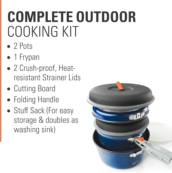 GSI Outdoors Bugaboo Base Camper, High-Efficiency Cookset – Ceramic Non-Stick Coated