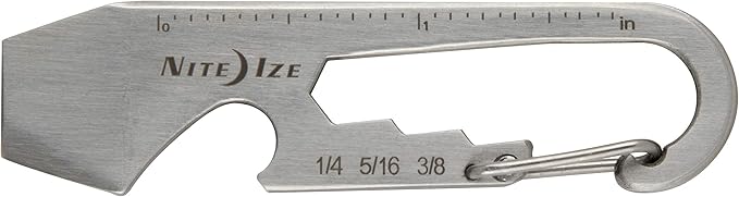Carabiner Key Clip,Silver,1-11/16 in