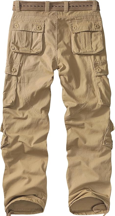 Men's BDU Casual Military Pants, Tactical Wild Army Combat ACU Rip Stop Camo Cargo Work Pants Trousers with 8 Pockets