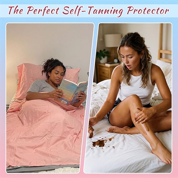 Irenare Self Tan Sleep Sack Reusable Body Self Tanners Lightweight Breathable Tanning Sleeping Sac for Bed Travel Sleeping Bag