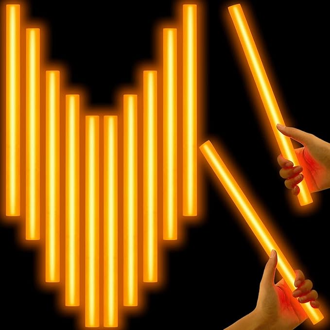 Lewtemi 10 Pcs Large Glow Sticks Big Giant Jumbo Halloween Christmas Emergency Light Stick for Camping Accessories, Survival Kit