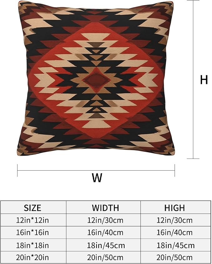 Aztec Throw Pillow Covers 18 X 18 Inch Set of 4 Decorative Cushion Cover Home Decor for Sofa Chair Couch Bedroom Living Room