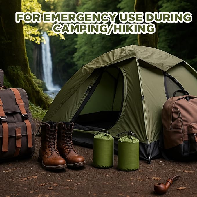 Hahafelt 4 Pack Emergency Blankets 94.5" x 71" Emergency Sleeping Bags Waterproof Survival Sleeping Bag Thermal Portable Bivy Sack Survival Gear for 3 Persons Camping Hiking Outdoor