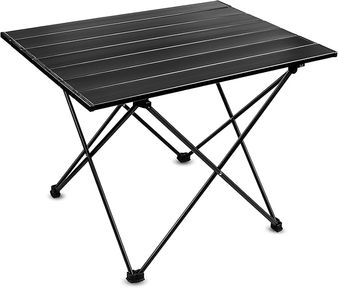 Folding Camping Table – Ultralight Aluminum Portable Table for Camping, Hiking, Backpacking, Picnic, Beach, BBQ – Compact Lightweight Collapsible Travel Side Table for Outdoor, RV, (2)