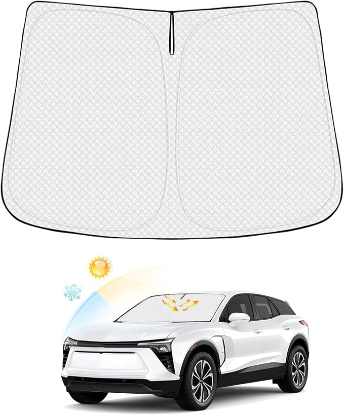 Canvcle Windshield Sun Shade for 2024-2025 2026 Chevrolet/Chevy Blazer EV & Honda Prologue & Acura ZDX Accessories Thicken 6-Layer Front Window Sunshade Cover Sun Visor Foldable Block UV Rays