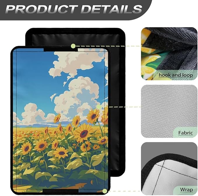 RV Door Window Shade Cover, Sunflower RV Door Window UV Protective Cover, Travel Trailer Motorhome Rv Screen Door Protector, RV Accessories