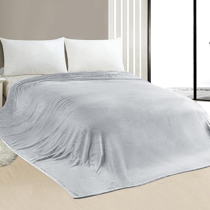 Edenleaf Oversized Blanket 120x120 Inches, Giant Huge Companion for Bed, Sofa, Travel and Camping, Extra Large Big Soft Blanket Fits The Whole Family and Outdoor Campaign, Light Grey