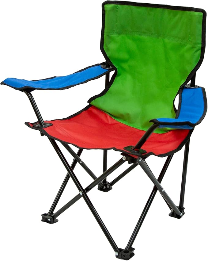 Pacific Play Tents – Kids Folding Chair, 100 lbs. Weight Capacity - Tri-Color