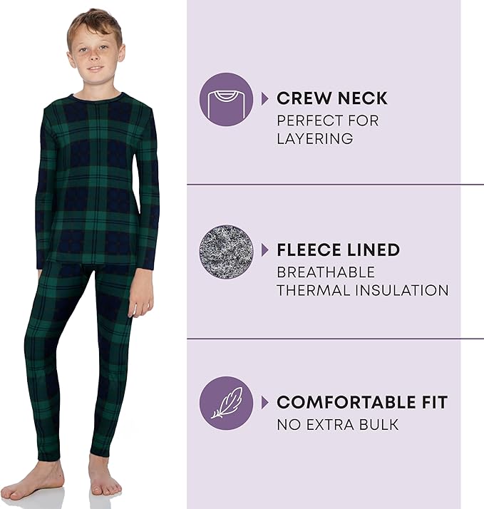 Rocky Thermal Underwear for Kids, Boys Thermals, Long Johns Underwear, Base Layer for Cold Weather/Skiing