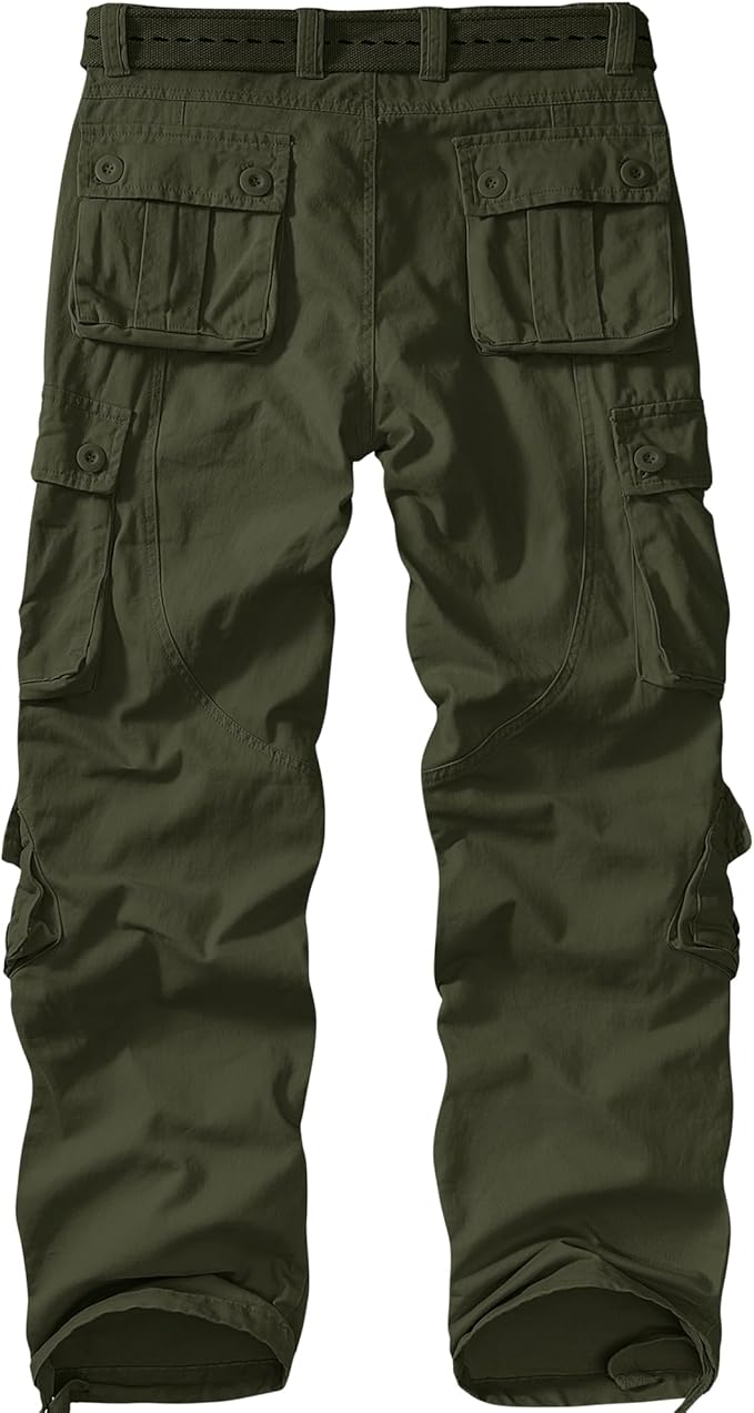 Men's BDU Casual Military Pants, Tactical Wild Army Combat ACU Rip Stop Camo Cargo Work Pants Trousers with 8 Pockets