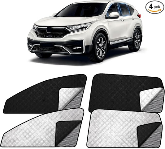 XCBYT Car Window Shades for 2017-2022 CRV | 2-in-1 Breathable Mesh & Blackout Side Window Covers | UV Protection & Privacy for Baby Naps, Camping & Car Rest (4 PCS)