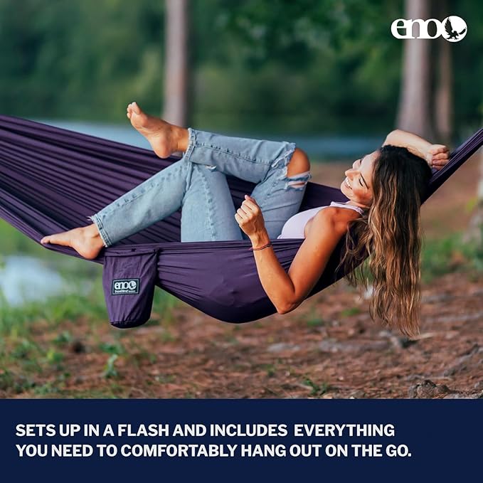 ENO Eagle's Nest Outfitters - TravelNest Hammock + Straps Combo Plum
