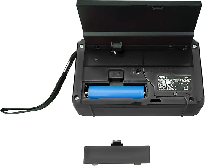 QFX R-37 6-Band (AM, FM, SW1 - SW4) Bluetooth LED Flashlight Solar Radio (2021 Model)