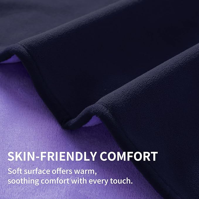 QiyI Waterproof Blanket for Bed Couch Sofa, Small Washable Reversible & Reusable Pet Dog Cat Throw Blanket, Leakproof Stain Resistant Sofa Cover, 40"x60", Dk Purple/Lt Purple