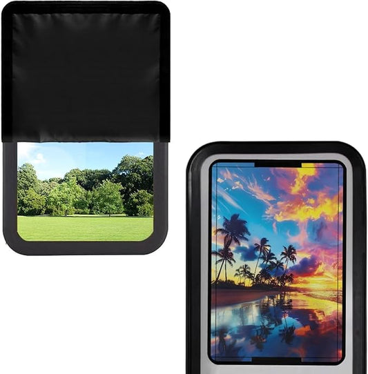 RV Camper Door Window Shade Cover, Burning Cloud Palm Reflective RV Door Protector UV Rays Protection RV Window Shade, Foldable Travel Trailer Door Blackout Window Shade