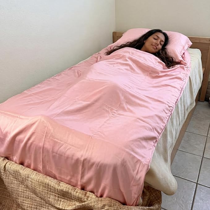 Irenare Self Tan Sleep Sack Reusable Body Self Tanners Lightweight Breathable Tanning Sleeping Sac for Bed Travel Sleeping Bag