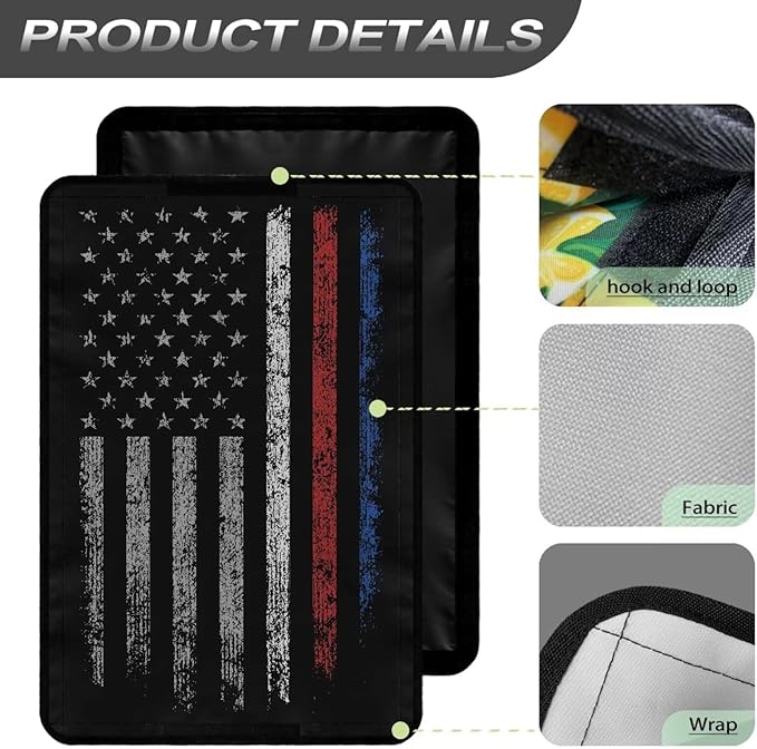 RV Door Window Shade, American Flag Red Stripe 26"x17.3" Reflective RV Blackout Window Cover Privacy Camper Sun Shade, Universal Rv Accessories for Outside