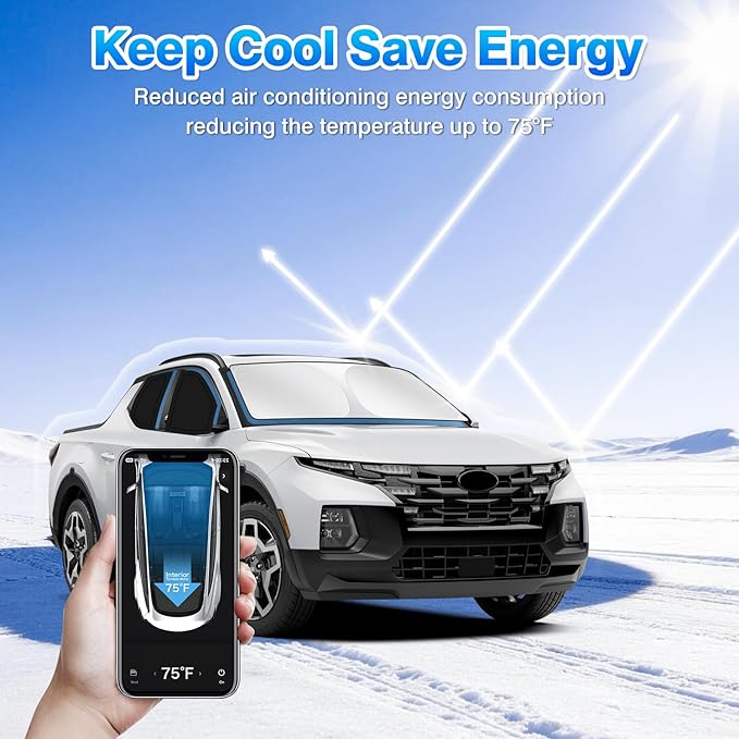 T TGBROS Windshield Sun Shade for Ford F150 2015 2016 2017 2018 2019 2020 Car Window Shades Thicken UV Block and Blackout Privacy Foldable Sunshades 6PCS Accessories Keep Cool Sun Visor Covers