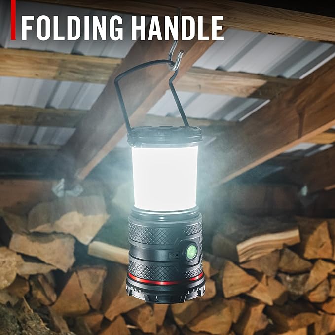 COAST EAL35R 1000 Lumen Voice-Controlled LED Emergency & Camping Area Lantern with Warm, Cool White, Day, Red & Red Flashing Mode, Power Bank Functionality - Desert