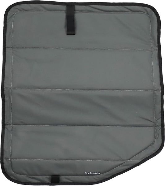 VanEssential Full Plastic Trim Rear Qtr RH (Passenger Side) Window Cover Designed for Ford Transit Medium/High Roof 148 Long (Not Extended) Length Van Year 2015 to Current - Charcoal Gray