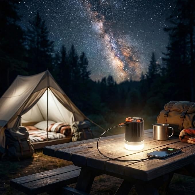 Camping Lantern for Power Outages IP65 Waterproof Camping Lights 10400mAh Portable USB-C Rechargeable 180H Ultra-Long Runtime Emergency Light