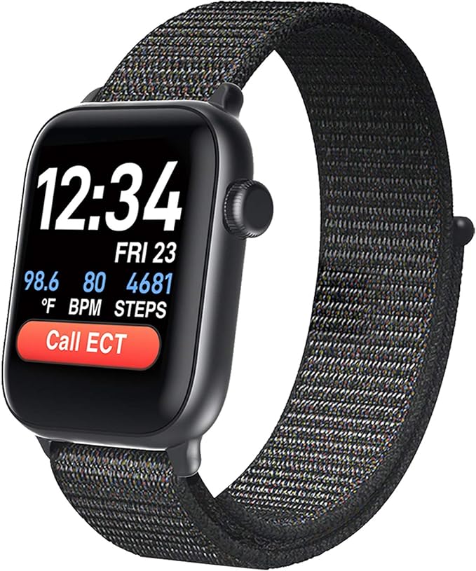 COCO Bluetooth Comfortable Health Monitoring Smartwatch for Seniors – Heart Rate, Body Temperature, Blood Oxygen, Activity Tracking, Medication Reminder, SOS Emergency PERS, Gift