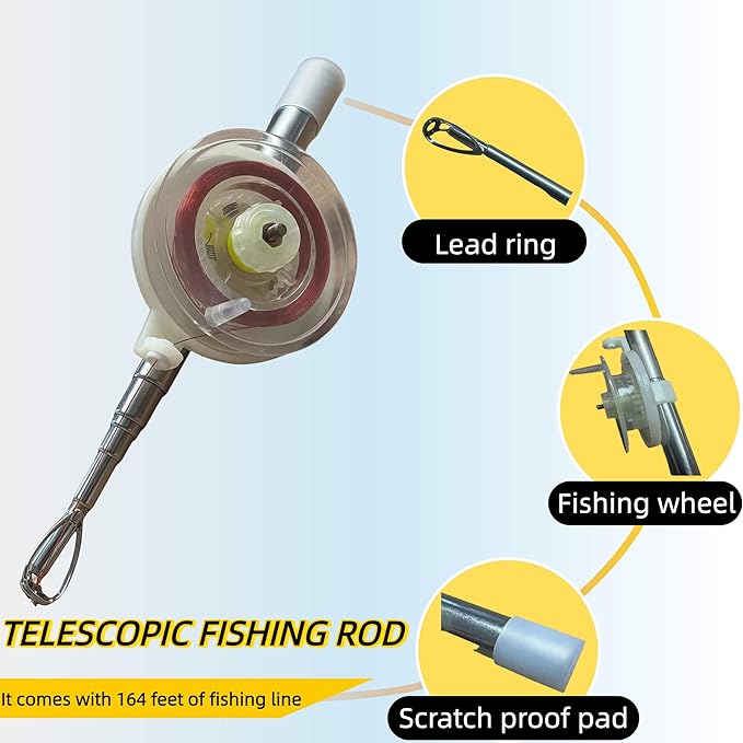Emergency Survival Fishing Iron Box Telescopic Fishing Rod 21 Fishing Gear Compact Camping Essentials for Outdoor in Backpack Doubles as First Aid Kit for Car or Travel SurvivalFishingRodBox