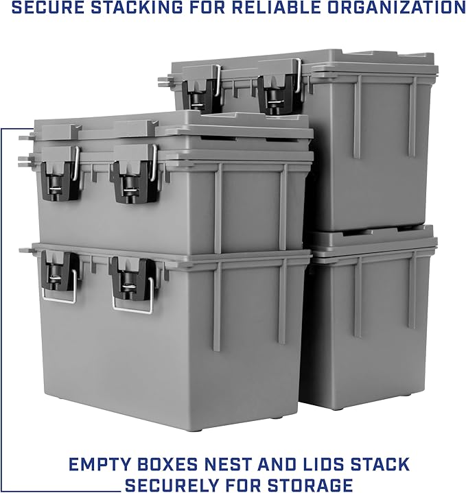 Sheffield 12766 XL Storage Bins With Lids, Mothers Day Gifts, Stackable Storage Bins, Mothers Day Gifts for Mom, Lockable Containers with Lids, Plastic Containers for Home, Classroom, and Dorm