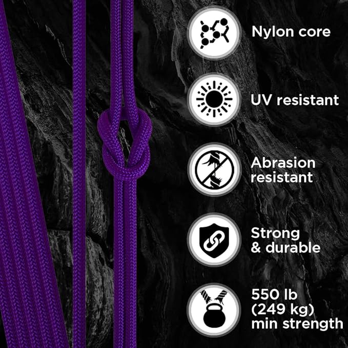 TECEUM Reflective Paracord Rope 1000 – 1000ft/200ft/100ft/50ft – 40+ Colors – Glow in The Dark – para Cord – Utility Rope for Survival, Hunting & Camping Gear – Nylon String, Camping Rope, Tent Cord