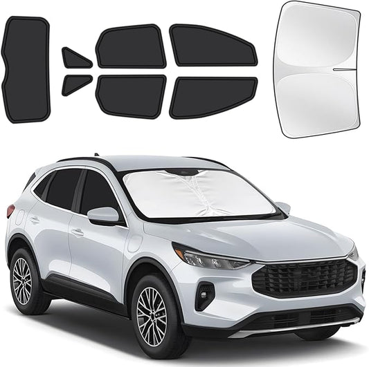 for Ford Escape 2020-2025 Car Window Shades, 8pcs Privacy Sun Shade Set for Front Windshield Side and Rear Windows, Full Window Covers Keeps Vehicle Cool for Camping Napping