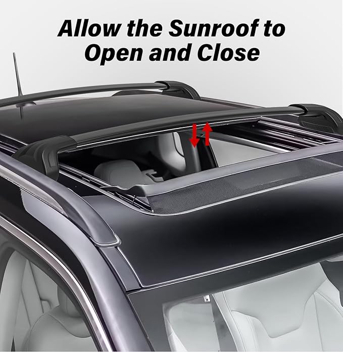 300lbs Roof Rack Cross Bars Compatible with Jeep Compass 2018-2025, Heavy Duty Aluminum Lockable Car Roof Rails Crossbar for Rooftop Cargo Luggage Kayak Canoe Bike Snowboard Black