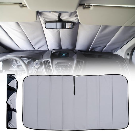 Living in a Bubble Insulated Blackout Windshield Cover for Ford Transit Van Year 2015-2026