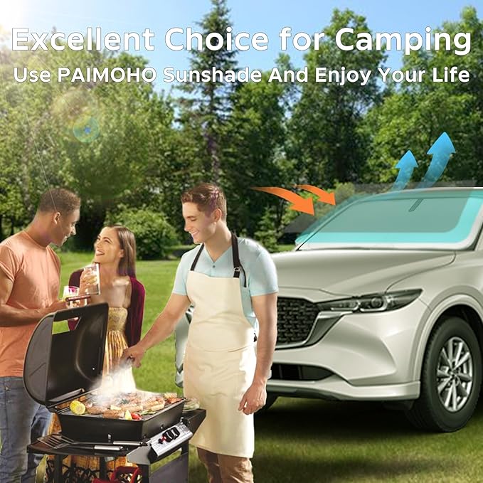 Windshield Sun Shade for Honda CR-V 2023-2025 2026, Car Front Window Sunshade with 240T Sun Visor Protector Blocks UV Rays Heat Sun Shield Accessories (Honda CRV)