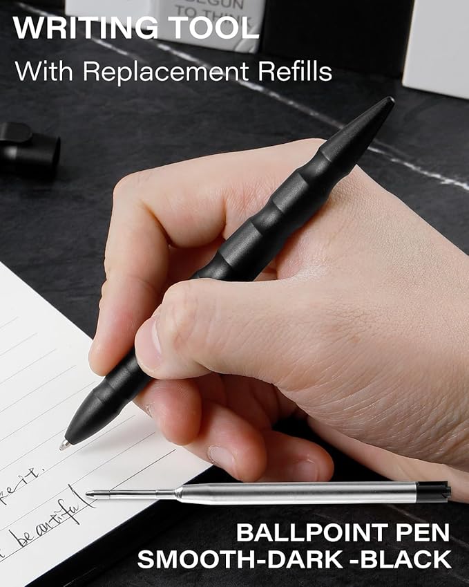 DISPATCH Military Tactical Pen, EDC Pen,Professional Self Defense Pen, Emergency Glass Breaker Pen - Tungsten Steel Tactical Pens for Men & Women,Writing Tool with 1 ink Refill,Tactiacl Gear & Gifts