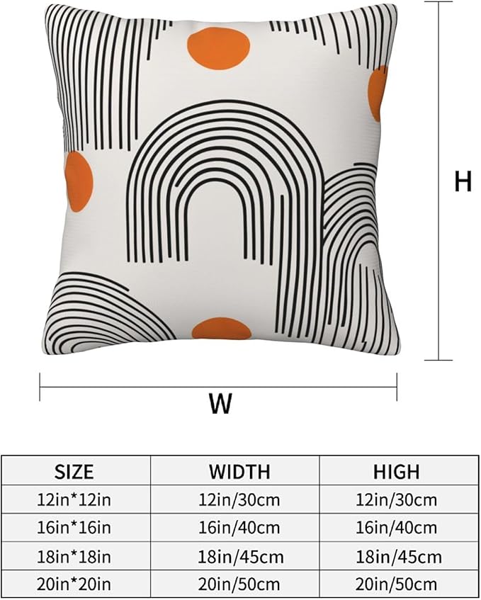 Mid Century Modern Throw Pillow Covers 18x18 inch Set of 2 Pillow Case Cushion Cover for Home Sofa Couch Living Room Car Decor