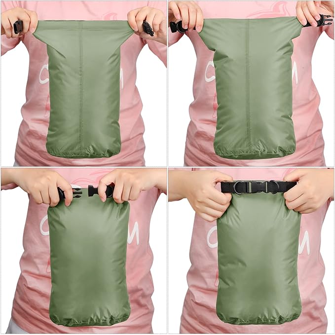 Shappy 6 Pcs Waterproof Dry Bag Set Ultralight Stuff Sack 20/15/10/8/5/3L Backpacking Bag with Long Adjustable Strap Outdoor Keep Gear Dry Sack for Camping Kayaking Boating Hiking Travel
